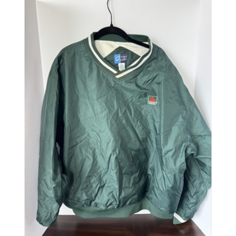 AGCO Windbreaker Pullover Jacket‎ Men's XL Forest Green Nylon Port & Company
